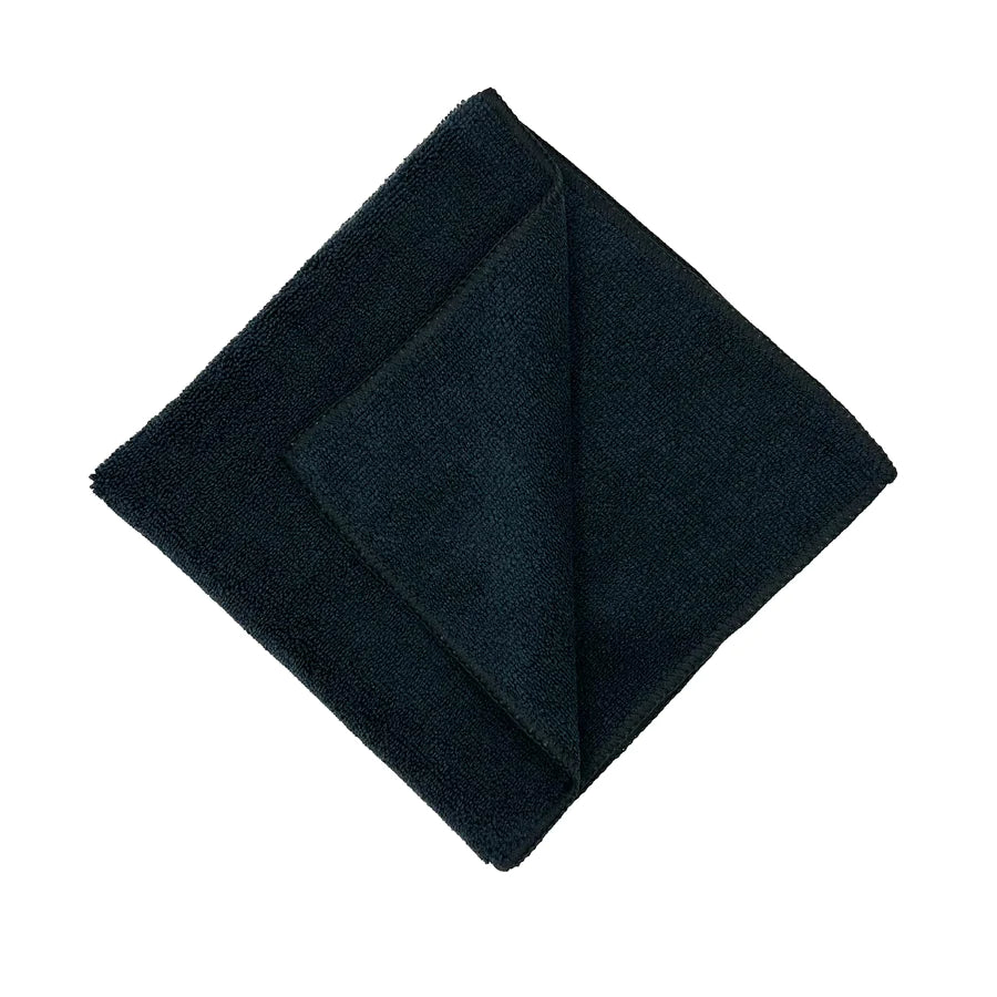 Black Professional Grade Microfiber Towel, 16" X 16"